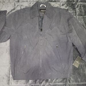 London Fog Collection Weatherproof Golf Jacket Microfiber Navy NWT Size Small